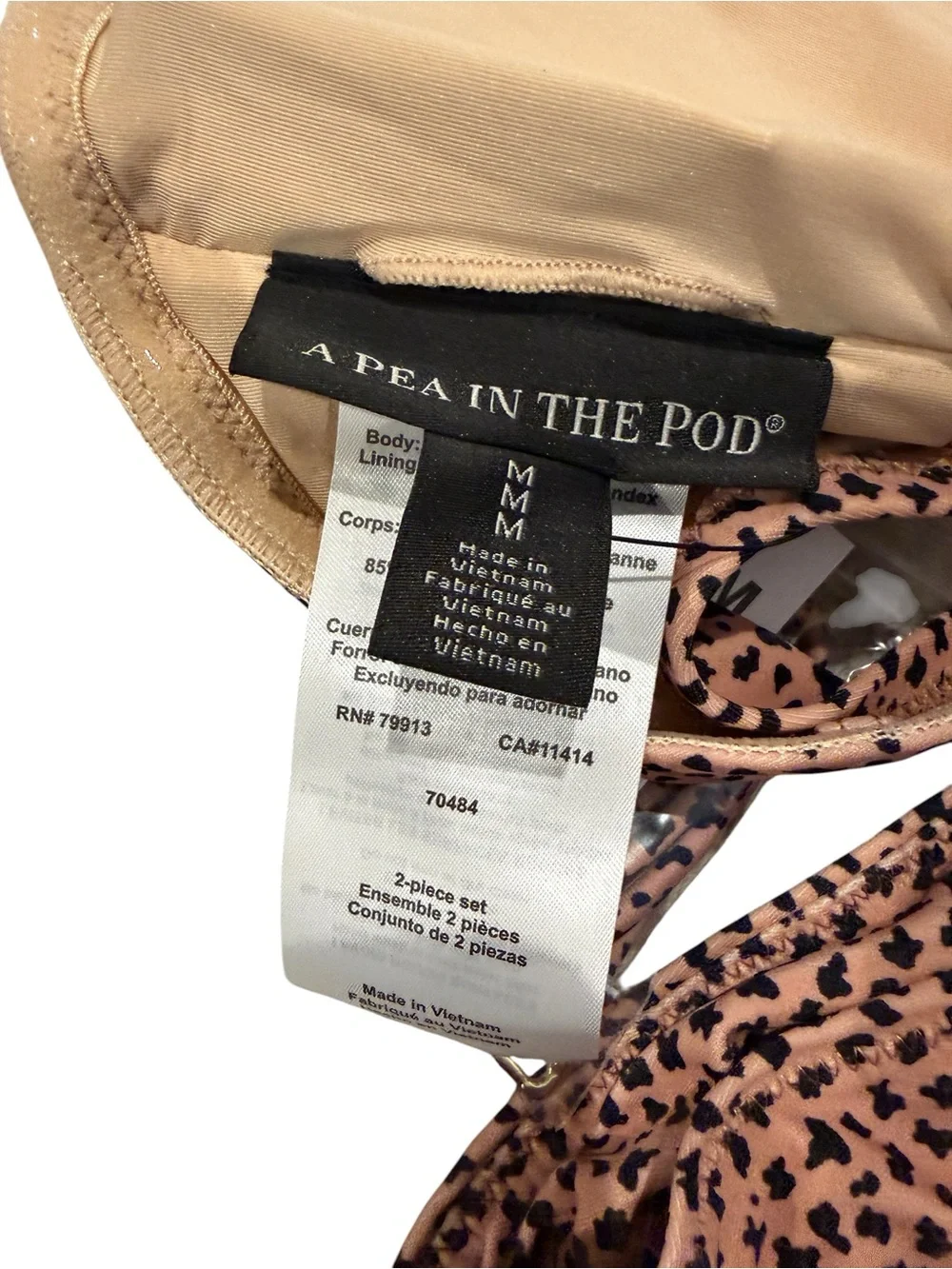 A Pea in the Pod Animal Print Two-Piece Maternity Bikini - Picture 10 of 12